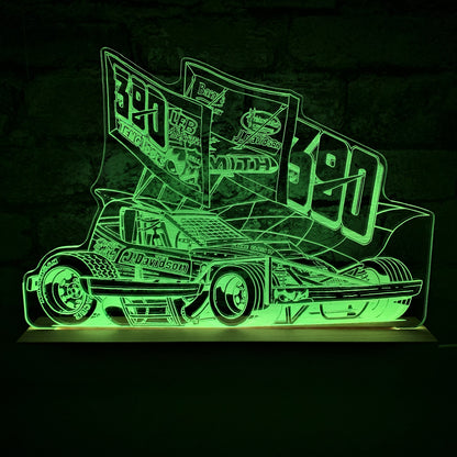 Stuart Smith 390 Brisca F1 Night Light - Large Wooden Base - Night Light - Stock Car & Banger Toy Tracks