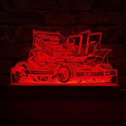 Lee Fairhurst 217 Brisca F1 Night Light - Large Wooden Base - Night Light - Stock Car & Banger Toy Tracks