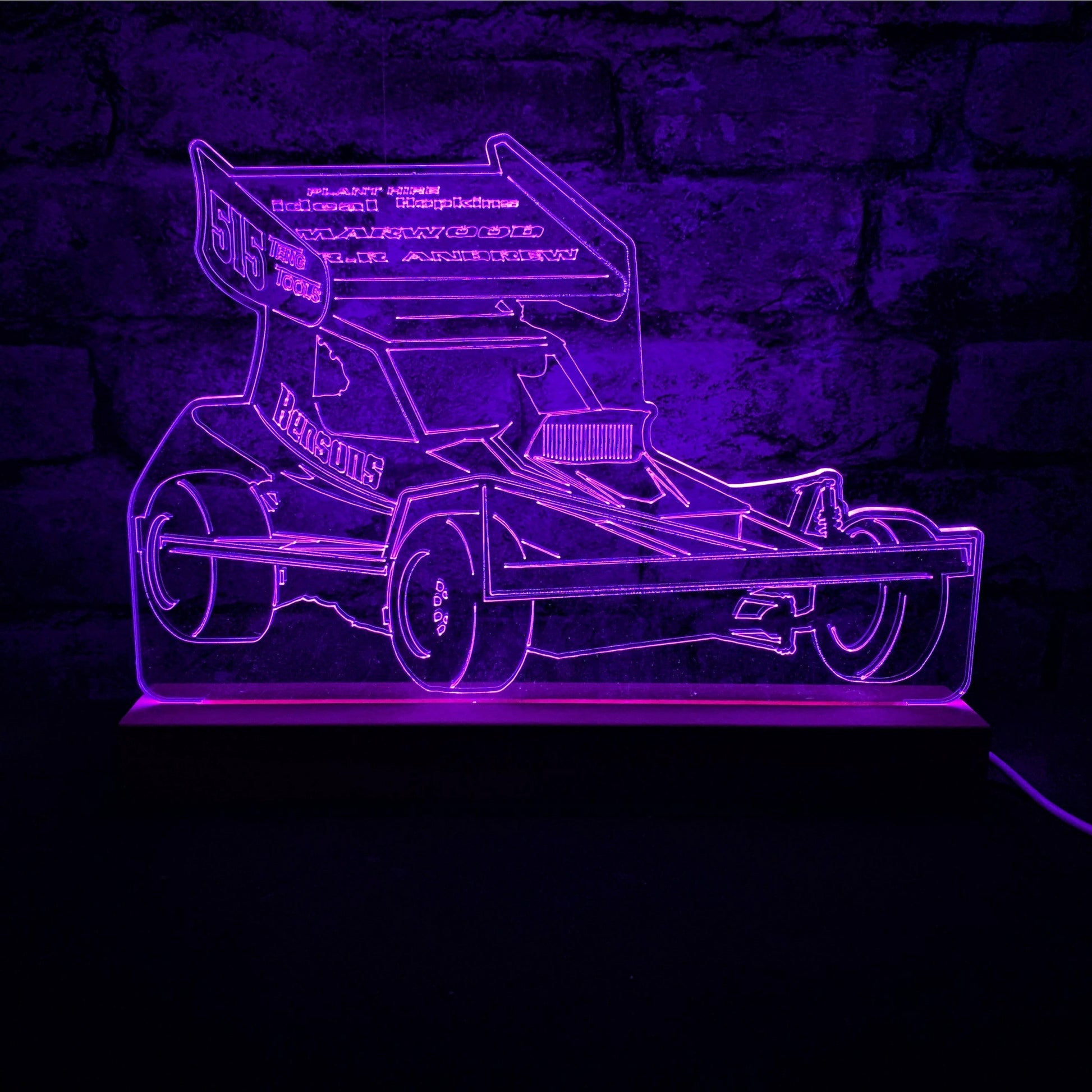 #515 Frankie Wainman Jnr Night Light - Night Light - Stock Car & Banger Toy Tracks