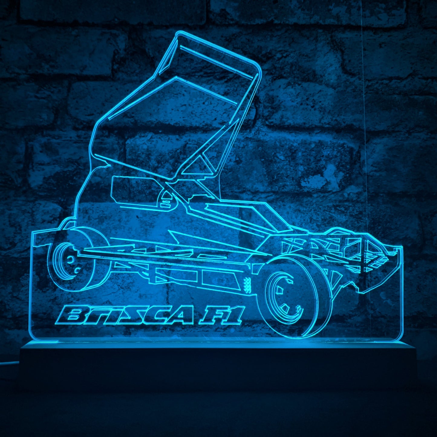 Shale Wing BRISCA F1 NIGHT LIGHT - LARGE WOODEN BASE - Night Light - Stock Car & Banger Toy Tracks