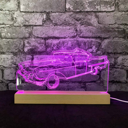 Yank Banger Night Light - Large Wooden Base - Night Lights & Ambient Lighting - Stock Car & Banger Toy Tracks