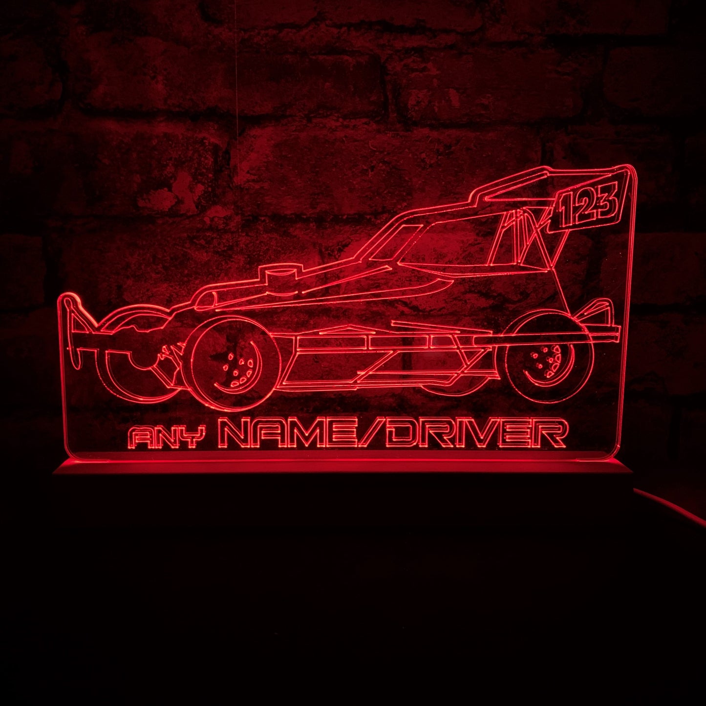 Superstox Night Light - Large Wooden Base - Night Light - Stock Car & Banger Toy Tracks