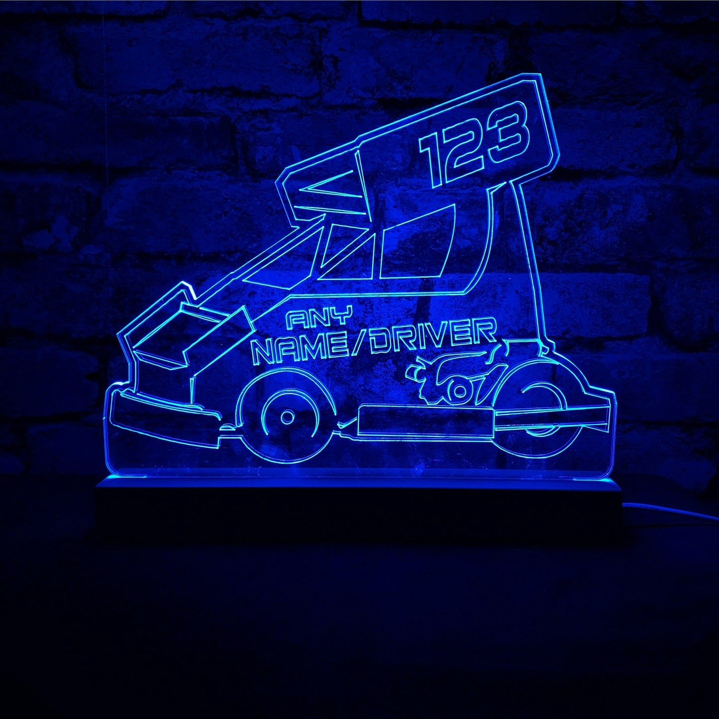 Stoxkart Night Light - Large Wooden Base - Night Light - Stock Car & Banger Toy Tracks