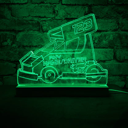 Stoxkart Night Light - Large Wooden Base - Night Light - Stock Car & Banger Toy Tracks