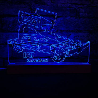 Brisca V8 Hotstox NIGHT LIGHT - LARGE WOODEN BASE - Night Light - Stock Car & Banger Toy Tracks