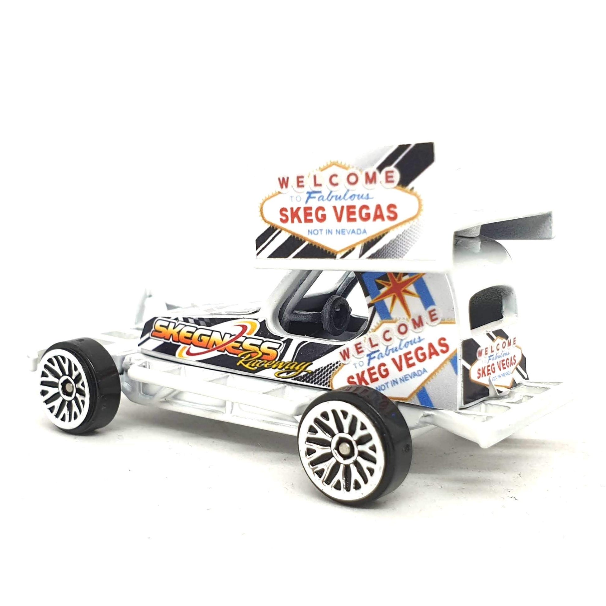 White Skeg Vegas Die Cast Model - F1 Tarmac Wing - Stock Car & Banger Toy Tracks