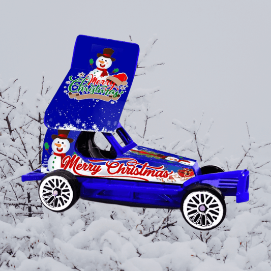Christmas Snowman - Blue Shale Car - Cars - Stock Car & Banger Toy Tracks