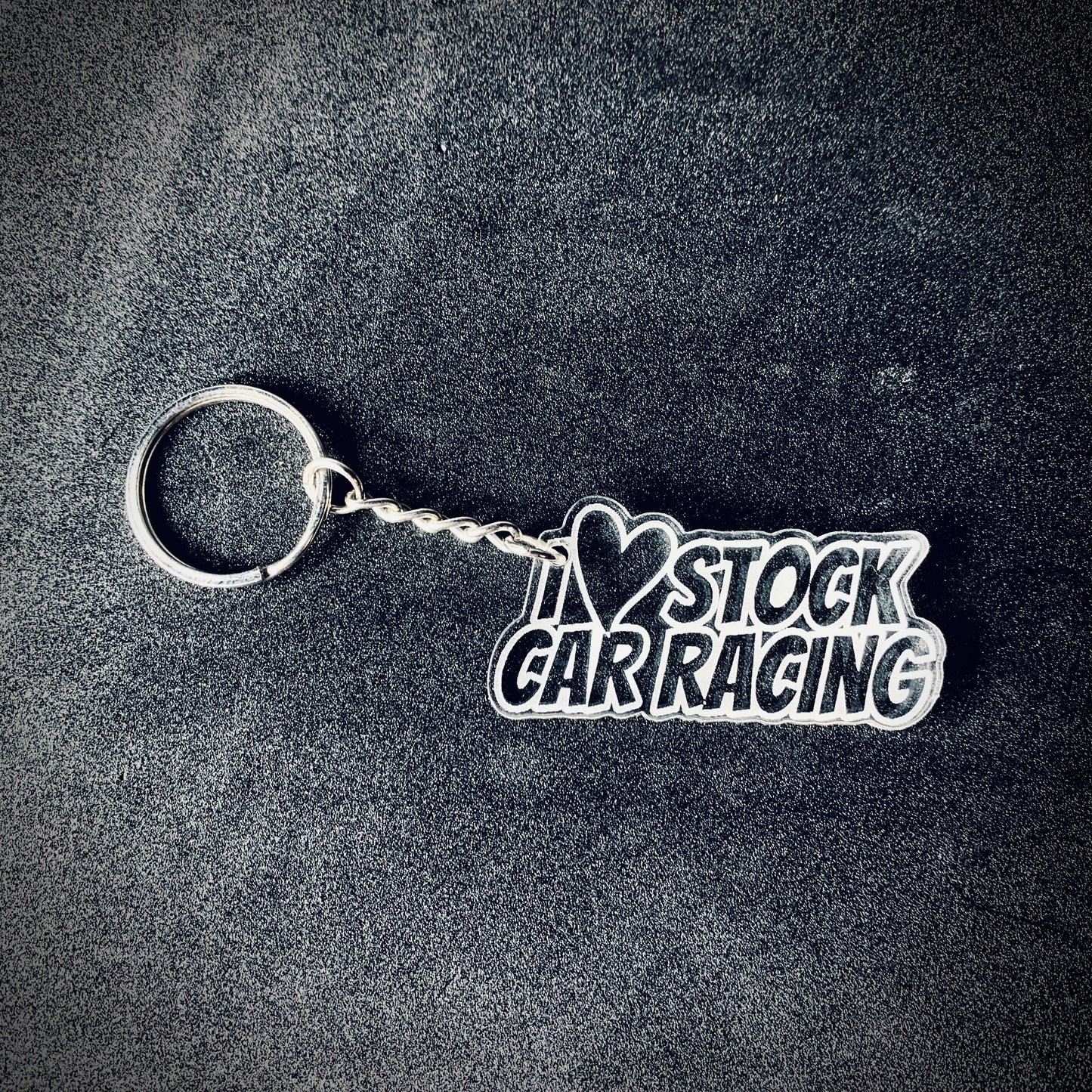 I Love Stock Car Racing Key Ring - Key Ring - Stock Car & Banger Toy Tracks